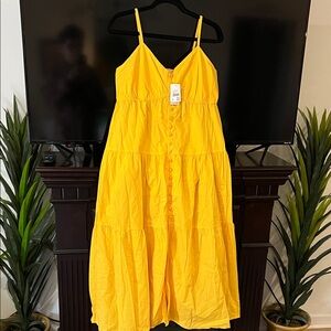 Yellow Cato Sleeveless Maxi Dress